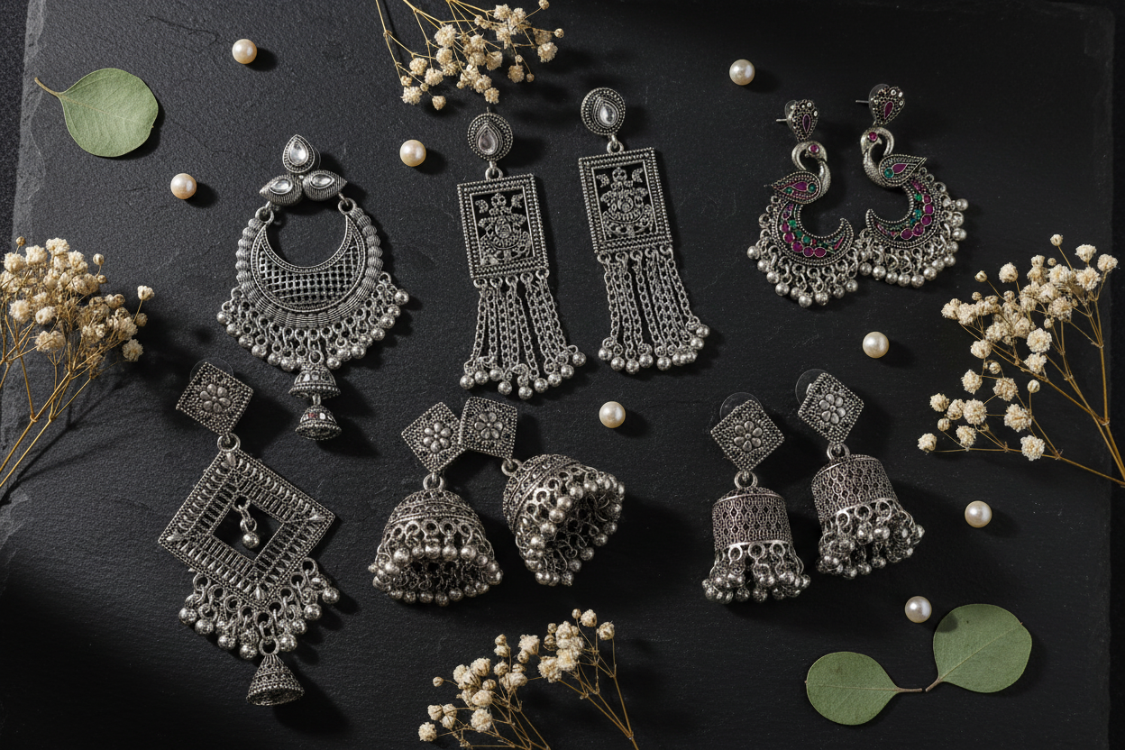 Oxidised earrings