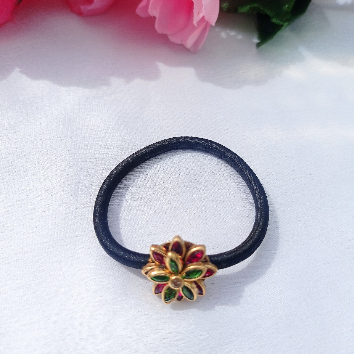 Pink&Green Meenakari Lotus