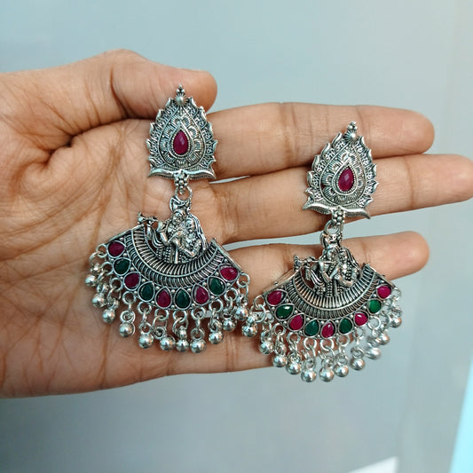 Oxidised Silver Double Tier