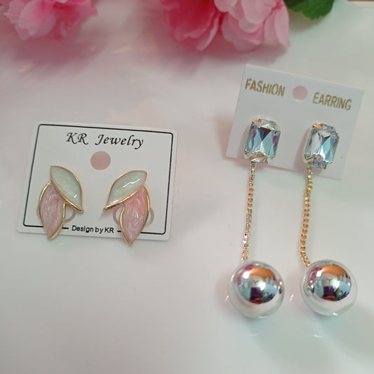 Crystal Ball Chain Drop & Pink