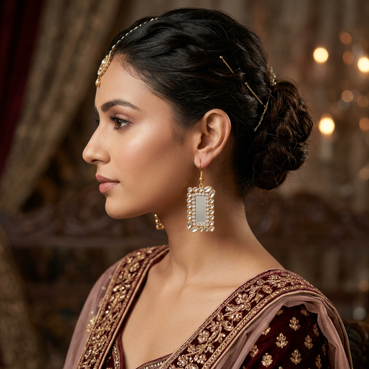Rectangular Mirror Earrings