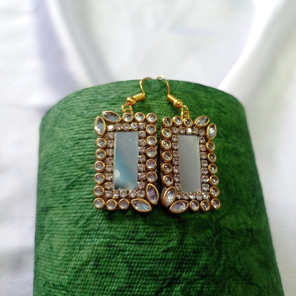 Rectangular Mirror Earrings